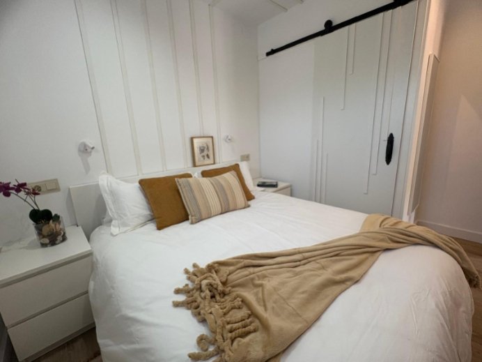 Vista detalle de la habitación Blanco en el alojamiento rural Casa Caro